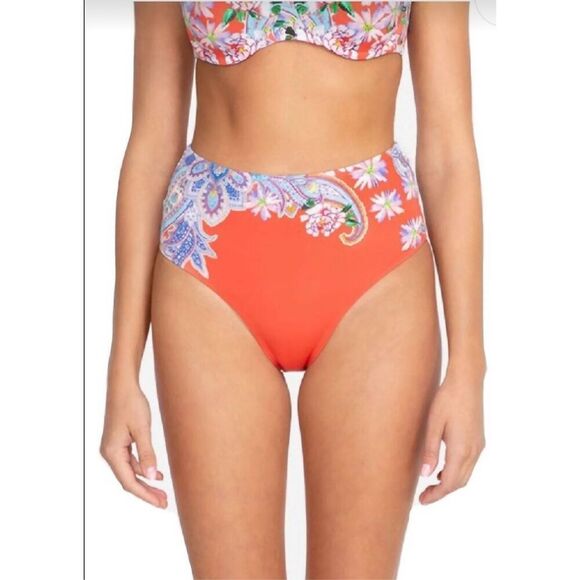 NWT- JOHNNY WAS DREW 2 PIECE SWIM BIKINI- SIZE SMALL- STRUCTURED TOP & HIGH WAIS - Picture 8 of 16